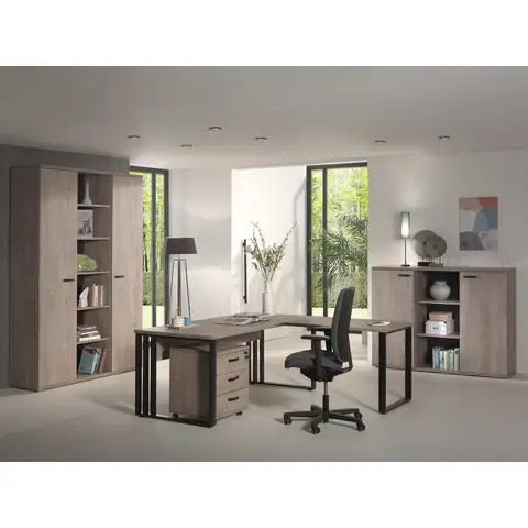 Ensemble de bureau contemporain chêne clair Othello Chêne clair — Chêne clair