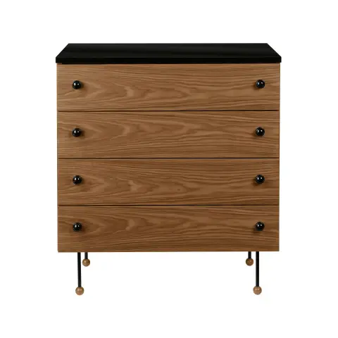Commode 62 Dresser american walnut, 4 tiroirs