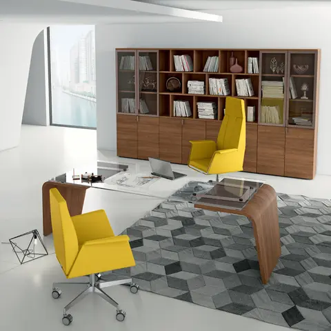 Bureau de direction design coloris noyer Joris Noyer — Noyer
