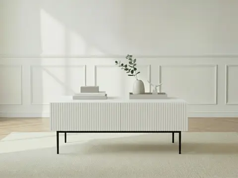 Table basse KASHA Pieds noir blanc
