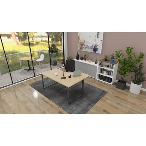 Bureau compact Ochroleucea Blanc — Blanc perle