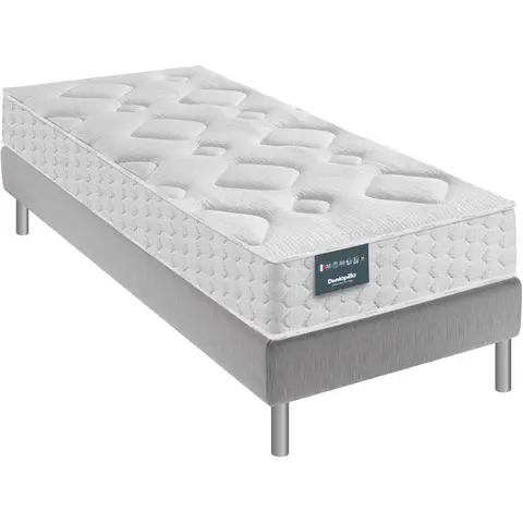 Ensemble Dunlopillo couchage latex Aérial® 21 cm LILAS, matelas, sommier, pieds