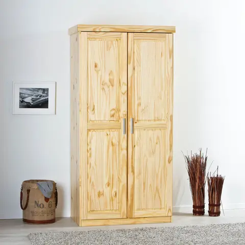 Armoire pin massif clair 2 portes