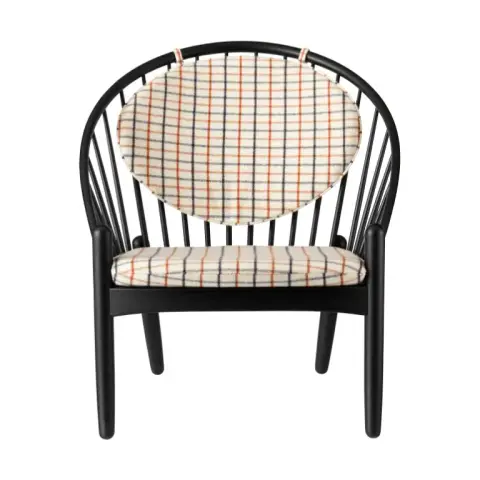 Chaise J166 Jørna Oak black painted-red diced
