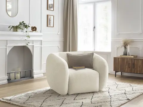 Fauteuil CELINE texturé beige