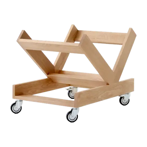 Chariot empilable sur roulettes en chêne Allwood - &tradition