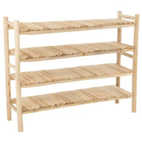 Étagère en bois de teck naturel