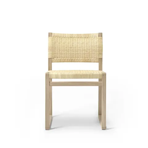 Chaise BM61 Rotin-pieds laqués