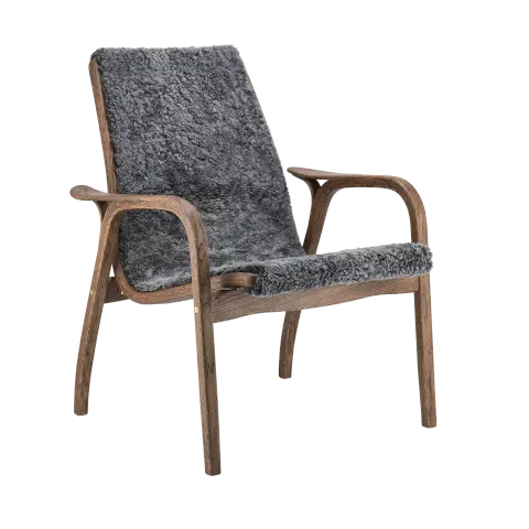 Fauteuil Laminett chêne/peau de mouton Special Edition Rubio Monocoat Chocolate-Charcoal