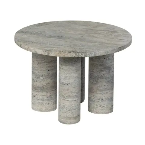 Table d'appoint Volos S Ø Silver Travertine