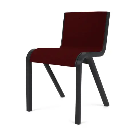Chaise rembourrée sur le dossier et l'assise Ready Black oak-Baru 0570 Red