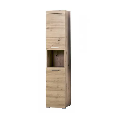 Colonne de salle de bains moderne coloris chêne 37 cm Nataelle Chêne — Chêne