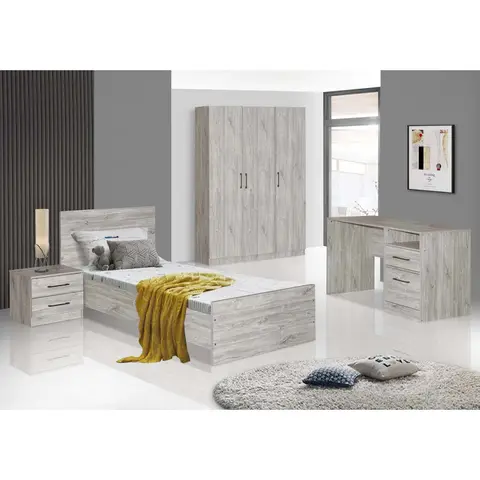 Chambre enfant contemporaine chêne gris Elmet Chêne gris — Chêne gris