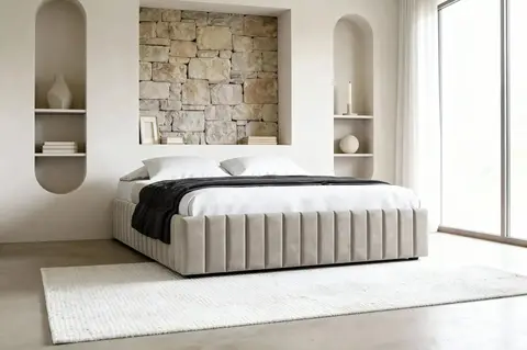 Lit coffre Elena Beige 140 x 200
