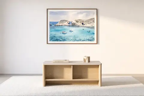 Comino - Table Basse Chêne clair 100 cm x 40 cm x 50 cm