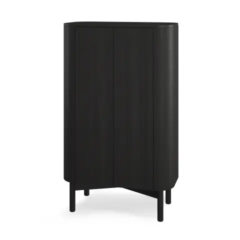 Armoire Loud tall Black painted oak