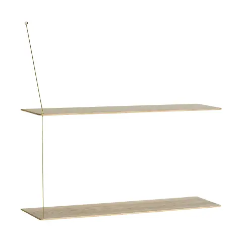 Etagère Stedge Chêne blanchi-messing, , 2 étagères