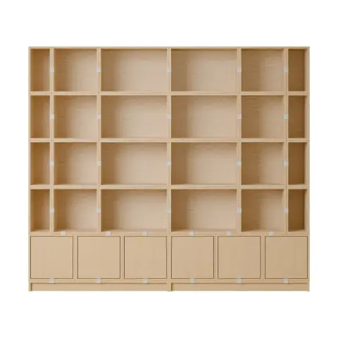 Système de rangement Stacked Bookcase Configuration 1 Oak