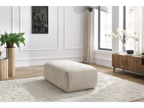 Pouf petit JEANNE texturé beige