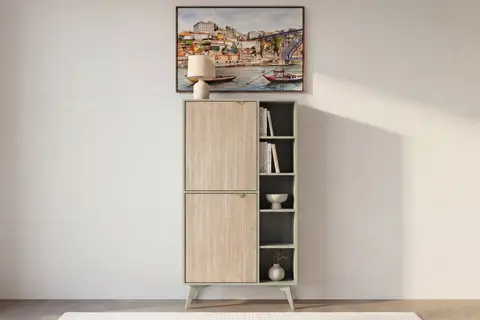 Bibliothèque Equateur - Bibliotheque Vert 80 cm x 38 cm x 160 cm