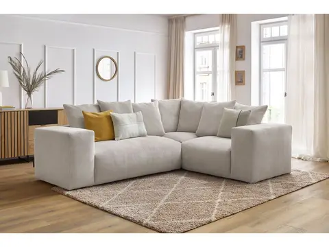 Canapé d'angle modulable VOLTAIRE beige