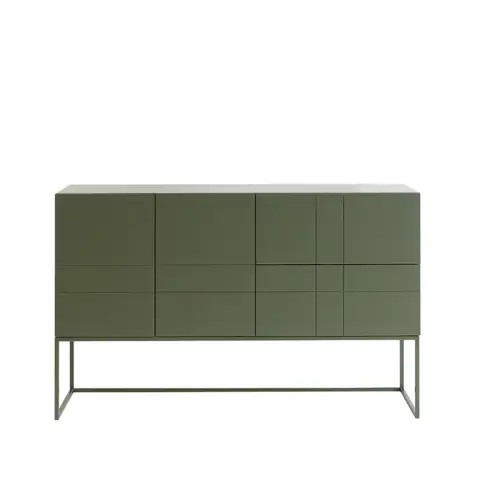 Kilt Light 137 table d'appoint green khaki, 3 portes