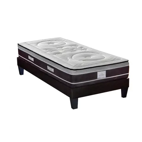 DIVIN - Matelas ressorts ensachés + sommier bois - ferme