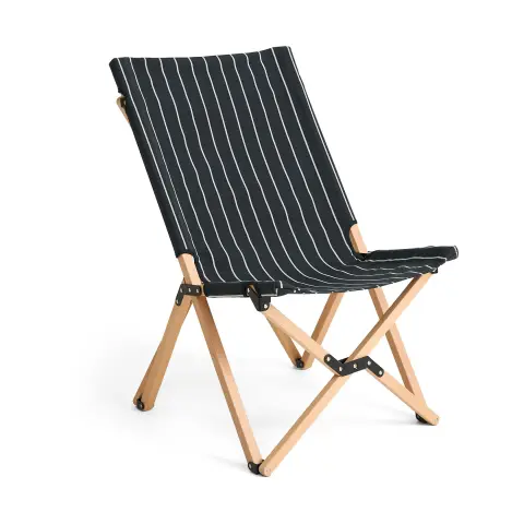 Chaise pliable Outdoor Market Black-beige