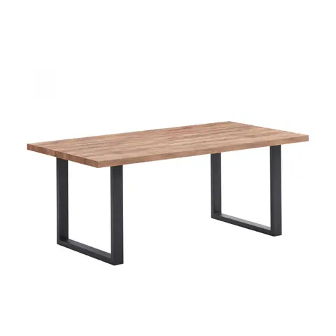 Table de salle à manger industrielle chêne/noir Esteline Chêne industriel/noir — Chêne industriel