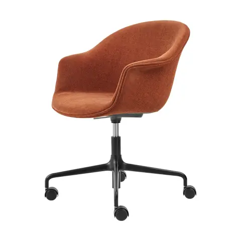 Chaise de bureau rembourée Bat Meeting Chair Belsuede special dedar 133-supports noirs