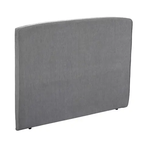 Tête de lit déco galbée chenillé gris cendré 200 - Epeda
