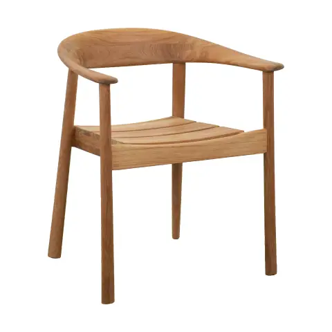Chaise avec accoudoirs Majestic Teck