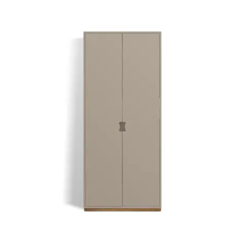 Armoire haute Snö F Dark sand, base en chêne, dj.
