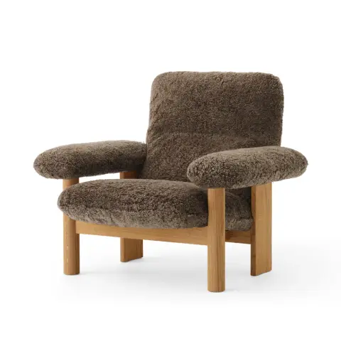 Fauteuil Brasilia Oiled oak-Root sheepskin