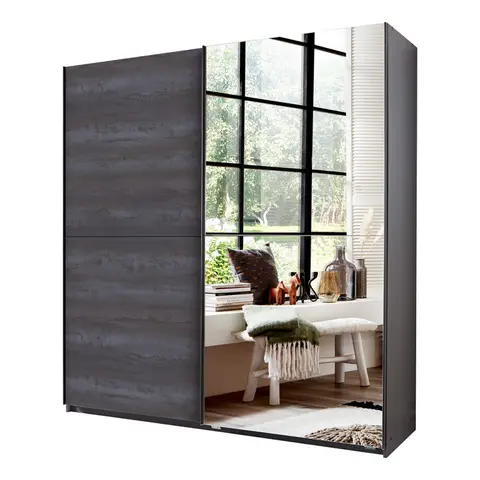 Armoire adulte moderne anthracite Irvine Anthracite — Anthracite