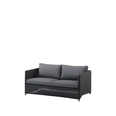 Canapé Diamond weave 2 places Cane-Line Natté graphite