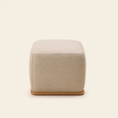Pouf Arnel Cosmic naturel chiné