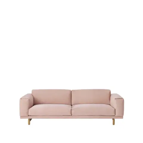Canapé Rest Canapé 3 places tissu steelcut trio 515 rose, pieds en chêne ​
