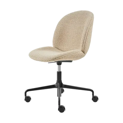 Chaise de bureau rembourée Beetle Meeting Chair Karakorum dedar 003-supports noirs