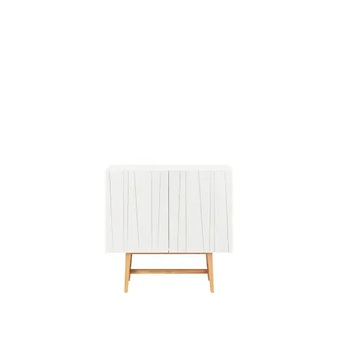 Table d'appoint Vass 60 90 white, chêne blanc p2 support