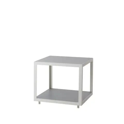 Table d'appoint Level Light grey, céramique, support blanc