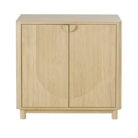 Petit meuble de rangement professionnel 2 en placage chêne, L80 cm