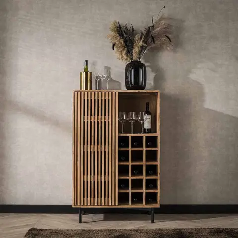 Meuble de rangement pour bouteilles style industriel Snow Naturel — Naturel