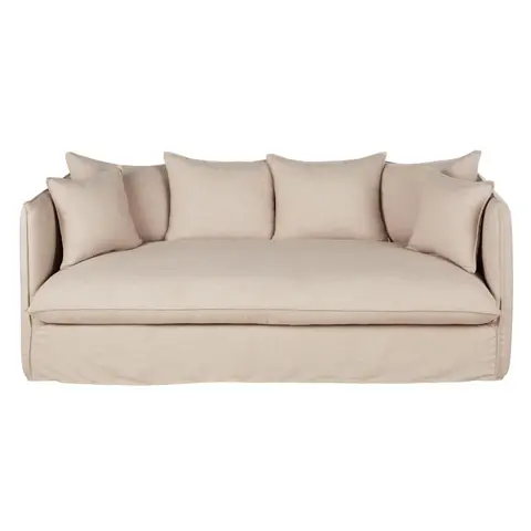 Canapé convertible 3/4 places beige
