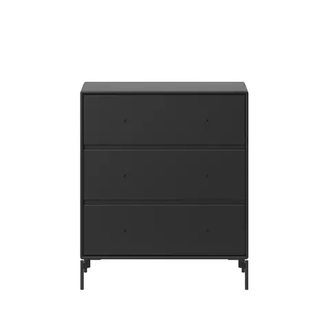 Commode Carry black 05, pieds noirs laqués