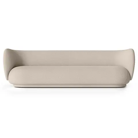 Canapé Rico bouclé 4 places Wool bouclé natural
