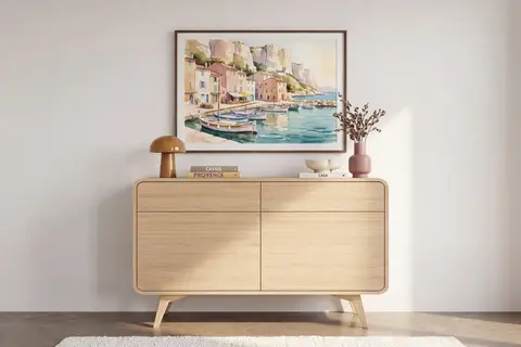 Majorque - Commode Chêne clair 108 cm x 39 cm x 84 cm