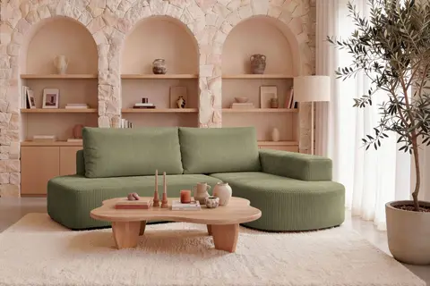 Canapé d'angle Mirea Vert Angle droit 260 cm x 160 cm x 80 cm