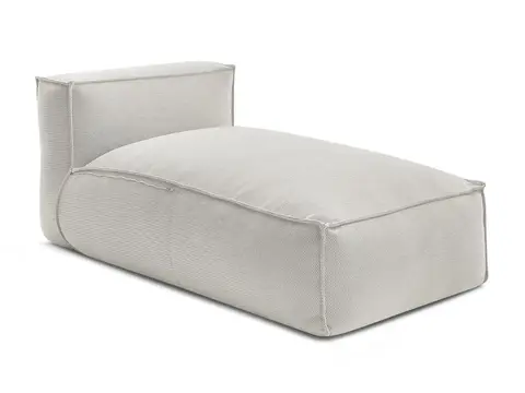 Méridienne sans accoudoir avec bâche de protection pour canapé de jardin modulable BIARRITZ beige