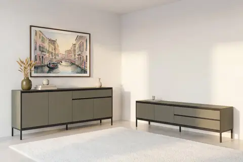 Ensemble meuble Vana - Ensemble Buffet & TV Vert 180 cm x 40 cm x 80 cm